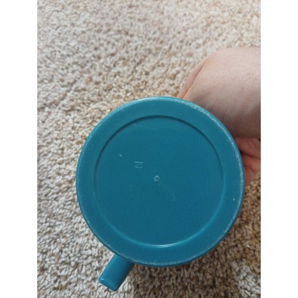 Vintage Set 2 Snow White & Seven Dwarfs Dopey Cup Blue Red Childrens Plastic Mug - Picture 5 of 8
